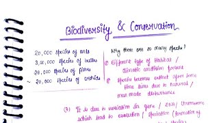 Biodiversity amp Conservation  Neet Notes ❤ Class 12 Biology Best 💯Handwritten Notes class12 bio [upl. by Atalee]