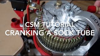 CSM tutorial  Knitting a Sock tube with Ribbing [upl. by Oswin781]