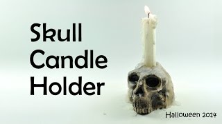 Halloween Skull Candle Holder  polymer clay TUTORIAL [upl. by Octavian412]