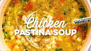 Chicken Pastina Soup  Supergolden Bakes [upl. by Htide]