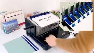 Electric Comb Binding Punching Machine Adjustable For Notebook [upl. by Gisser]