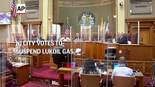 NJ city votes to suspend Lukoil gas stations [upl. by Akiraa]