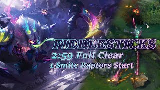 Fiddlesticks Full Clear Guide  259 Raptors Start 1 Smite Season 1412 [upl. by Aicital844]