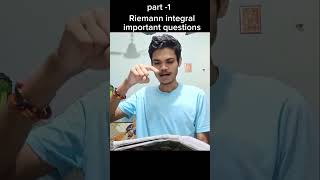 Riemann Integration important questions  Real analysis important realanalysis riemannintegral [upl. by Amara]