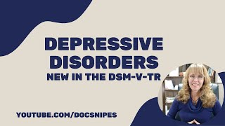 Depression Disorders in the DSM 5 TR  Symptoms and Diagnosis [upl. by Porcia]