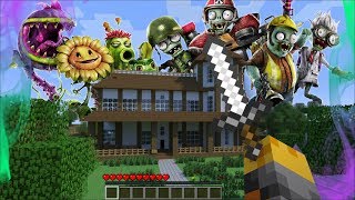 GIANT PLANT VS ZOMBIES APPEAR IN MY HOUSE IN MINECRAFT  Minecraft Mods [upl. by Ettegroeg]