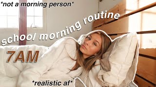 7AM SCHOOL MORNING ROUTINE realistic  day in my life [upl. by Ehcrop581]