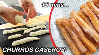 Muy faciles y en 15 mins Churros Caseros [upl. by Addam915]