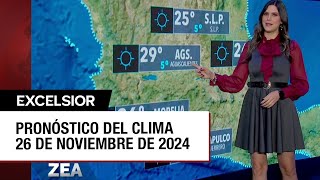 Clima para hoy 26 de noviembre de 2024 [upl. by Licastro]