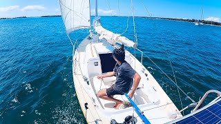 I Bought A Small Sail Boat  quotMistyquot The Ocean Tiny Home [upl. by Ingra]