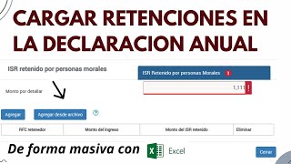 Cargar Retenciones en la Declaración Anual  Personas Físicas [upl. by Arreik983]