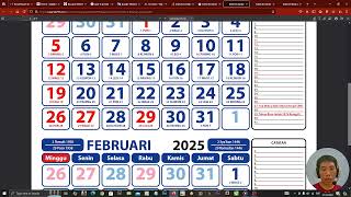 Template Kalender 2025 Hijriah amp Jawa Resmi SKB Menteri CDR AI PDF JPG [upl. by Keviv]