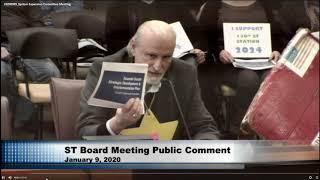 20200108 Alex Tsimerman Public Comment at Sound Transit System Expansion Committee [upl. by Iaverne]