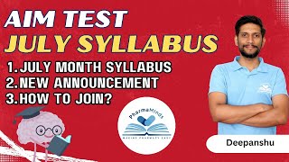 July Month Test Syllabus  GPAT Test Series  How to Join Aim Test For GPAT 2025 gpatclasses [upl. by Nosduj]