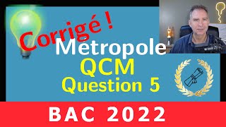 Bac Spé Maths 2022 Métropole Corrigé sujet 1 • Exercice 4 QCM question 5 • limite amp logarithme [upl. by Llehctim]