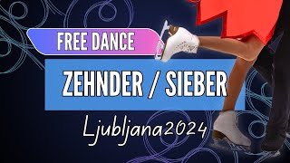 Gina ZEHNDER  Beda Leon SIEBER SUI  Junior Ice Dance Free Dance  Ljubljana 2024 [upl. by Yseulte]