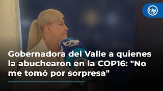 Gobernadora del Valle a quienes la abuchearon en la COP16 quotNo me tomó por sorpresaquot [upl. by Somisareg]