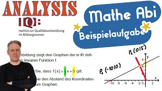 Mathe Abitur Analysis Abstand Lineare Funktionen Grundkurs grundlegendes Anforderungsniveau [upl. by Coy949]