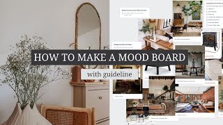 How to Make a Mood Board with guideline [upl. by Latsyrcal204]