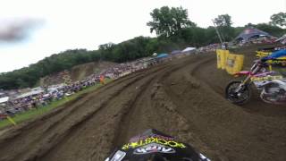 GoPro HD Joey Savatgy Lap 1 Moto 2  Spring Creek MX Lucas Oil Pro Motocross Championship 2014 [upl. by Ainerbas]