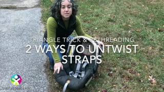 How to Fix Twisted Car Seat Straps  Triangle Trick and Rethreading [upl. by Osbourne461]