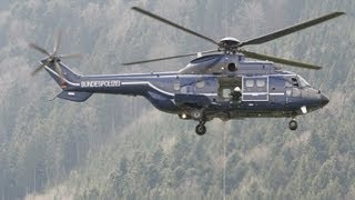 AutowrackAbtransport durch BundespolizeiHubschrauber [upl. by Cathey121]