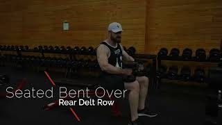 Exercise Demo Seated Bent Over Rear Delt Row [upl. by Nosrak966]