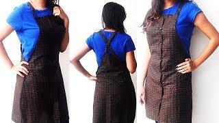 DIY Dungaree Dress Cutting And Stitching Full Tutorial [upl. by Rana]