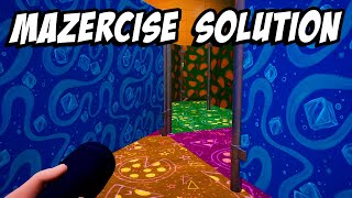 Easy Mazercise Solution  FNAF Security Breach 2023 Updated [upl. by Aicinad]