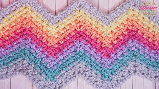 EASIEST Crochet Blanket  Moss Stitch SquareIn The Round Just 2 Stitches and ONE round repeat [upl. by Adelaida]