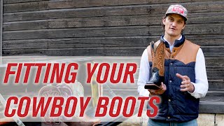 How to fit cowboy boots  Tips and tricks for getting the perfect fit [upl. by Okoyk]