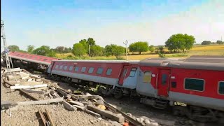 Train Accident  Poorva Express Derails Near Kanpur [upl. by Nrev]