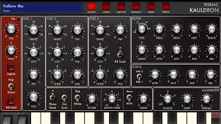 KAULDRON Synthesizer By Yonac AUv3  Eventide Spring reverb  Altispace 2  Fac Chorus AUv3 iOS iPad [upl. by Regnig419]