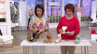 Vince Camuto Leather Ankle Strap Espadrilles  Levista on QVC [upl. by Jessika]