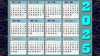 Kalender 2025 Free Download CDR PNG JPEG PDF Tanpa Password [upl. by Glovsky720]