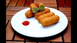 Bread roll  Bread potato roll  Mint bread roll  Easy stuffed bread roll recipe  Indian snack [upl. by Nedyaj]