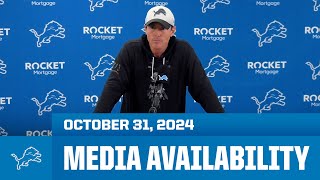 Detroit Lions coordinators meet with the media  October 31 2024 [upl. by Kwapong]