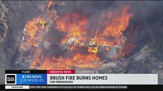 Edgehill fire in San Bernardino burns homes  Full coverage [upl. by Zink]