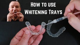 How to use custom fit tooth whitening trays [upl. by Arodnahs975]