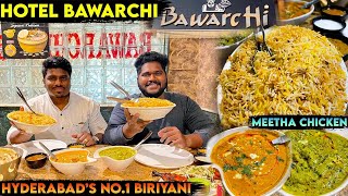 Hyderabad’s Best Biriyani at Bawarchi  Mutton amp Chicken Biriyani [upl. by Ilzel]