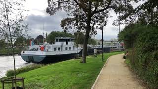 Canal bridge opening to let barge through [upl. by Sivram]