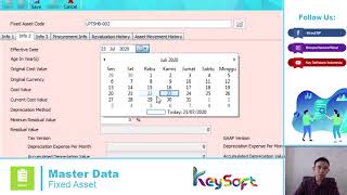 Key ERP Software Tutorial  Master Data  Fixed Asset [upl. by Nylecyoj719]