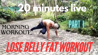 belly fat burning exercises at home  live workout videos [upl. by Cristoforo644]