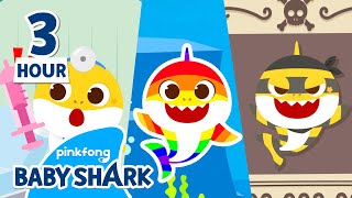 Baby Shark BEST Episodes 3hr  Compilation  Story and Song for Kids  Baby Shark Official [upl. by Baxter477]