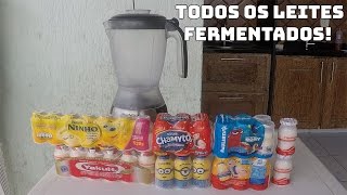 MISTUREI TODOS OS LEITES FERMENTADOS DO MERCADO YAKULT CHAMYTO ETC [upl. by Ailelc299]