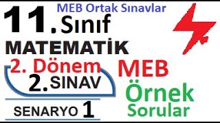 11 Sınıf Matematik 2 Dönem 2 Yazılı Örnek Senaryo Çözümleri  Senaryo 1  MEB ortak yazılılar [upl. by Slifka71]