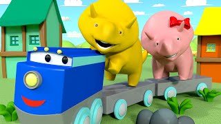 Learn Colors  Dino amp Dina Learn About the Yellow Colour  Learn with Dino the Dinosaur 👶 Educati [upl. by Clim]