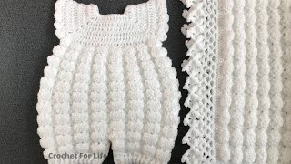 Easy crochet baby rompercrochet for life romper 2204 [upl. by Amlev]