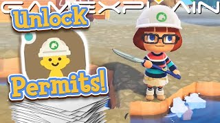 How to Unlock Terraforming in Animal Crossing New Horizons Island Designer Permits Guide [upl. by Anaytat855]