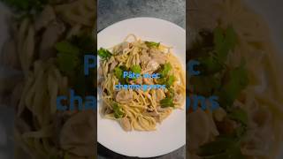 Pâte avec champignons shortsshortvideo recette food [upl. by Amaty]